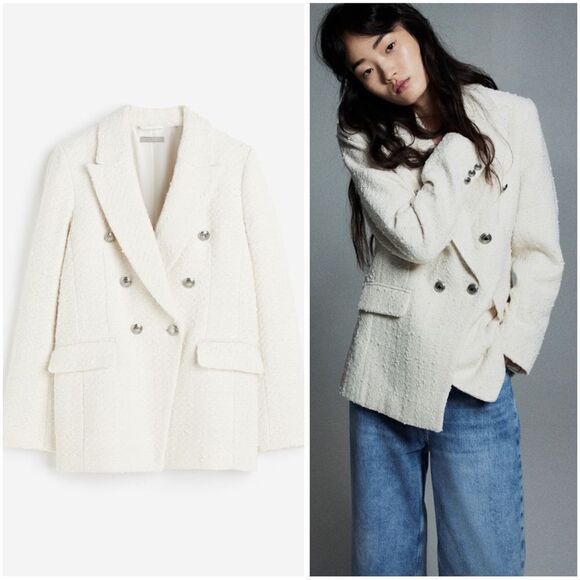 H&M Textured-weave Jacket - Picture 1 of 8